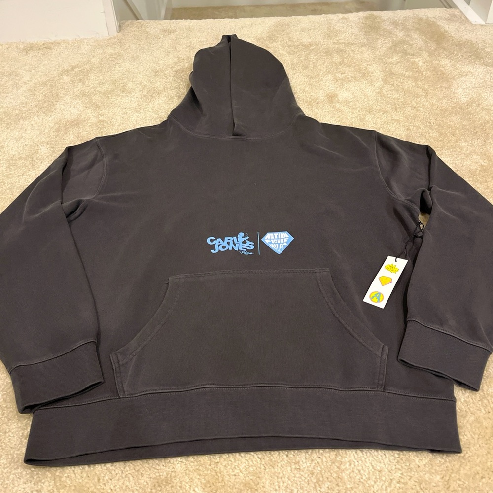 Action Figure Miles x Carl Jones Washed Black Graphic Hoodie